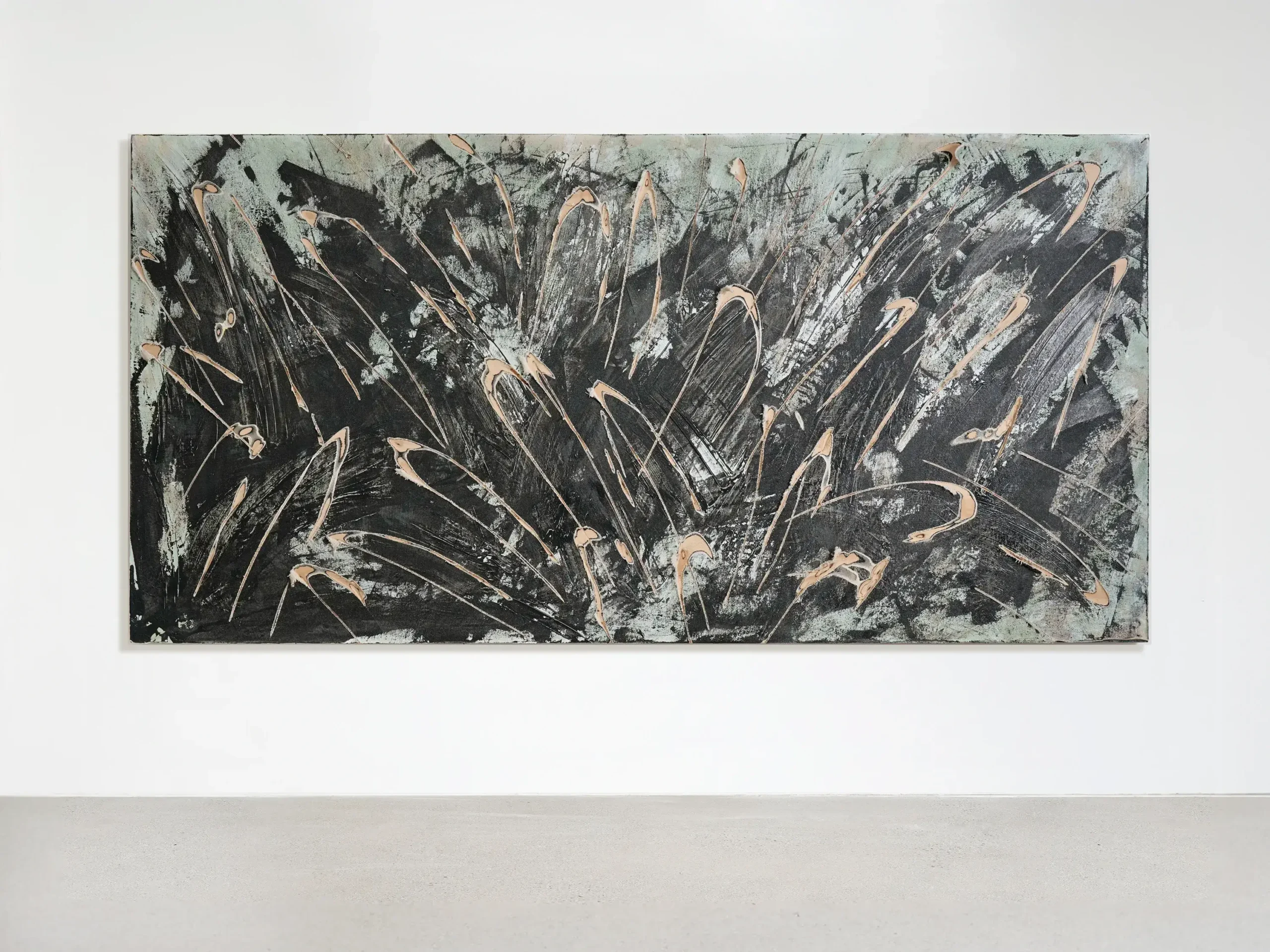 "Untitled 26" Acrylics Canvas Plywood 42x84